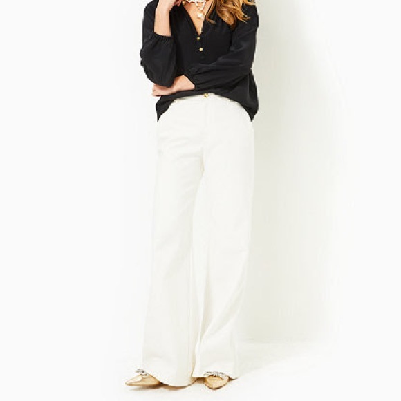 Lilly Pulitzer Pants - NWT Lilly Pulitzer Colletti Coconut High Rise Trousers